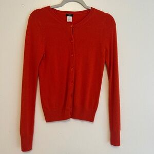 J. Crew Cashmere Red Cardigan - Size S